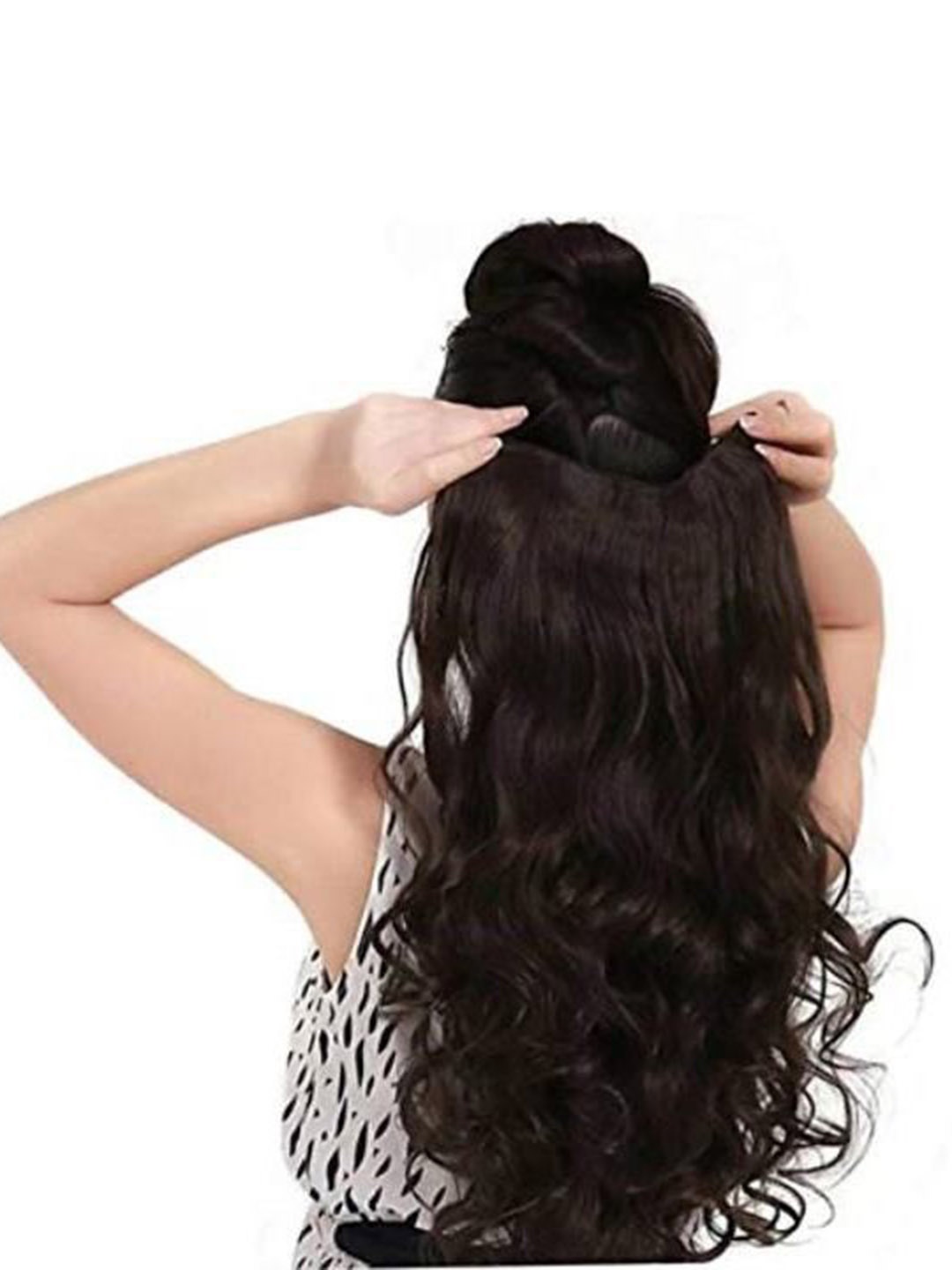 

CRIBE Clip-In Wavy Locks Hair Extension - Brown