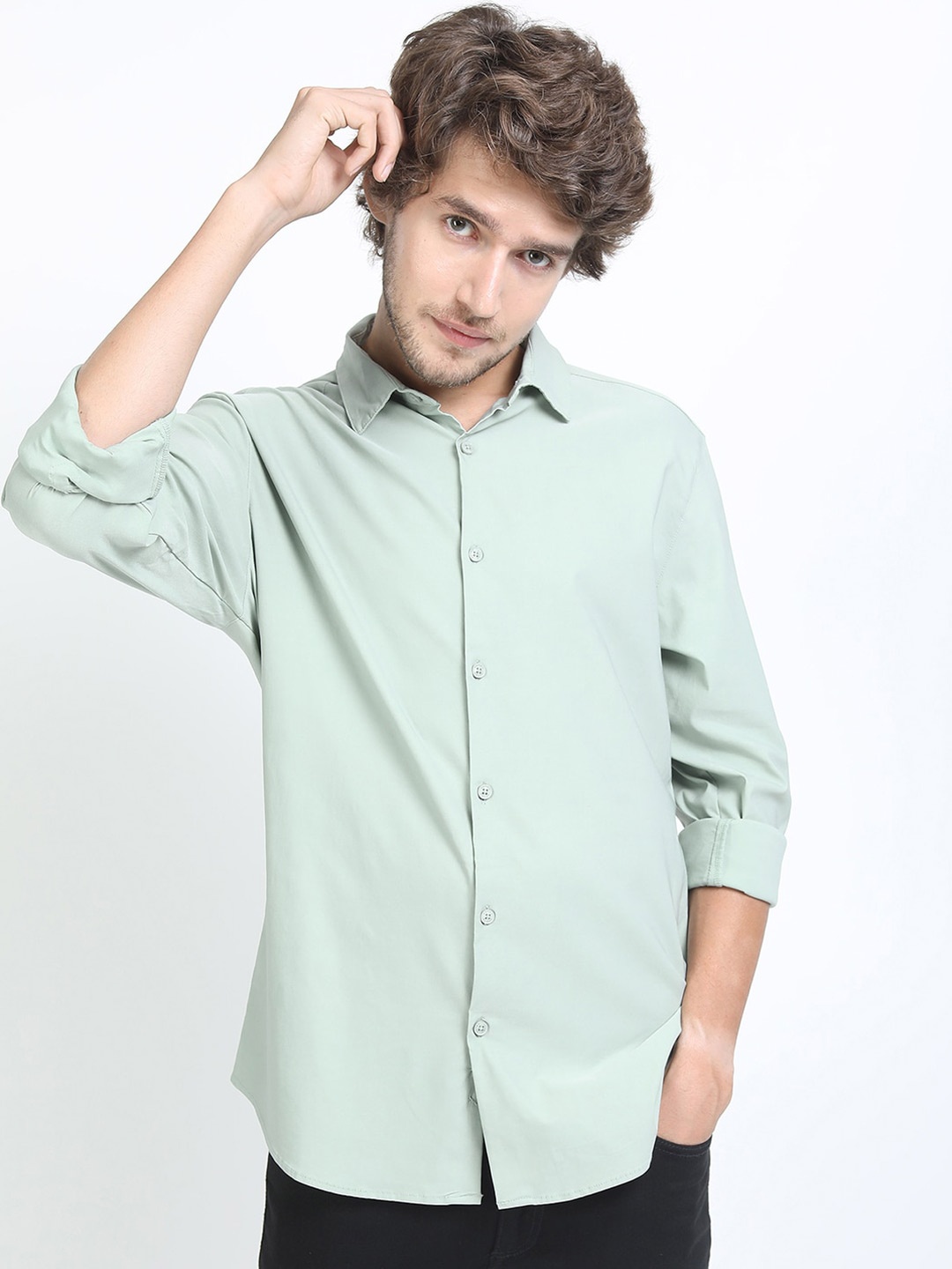 

KETCH Men Green Slim Fit Casual Shirt