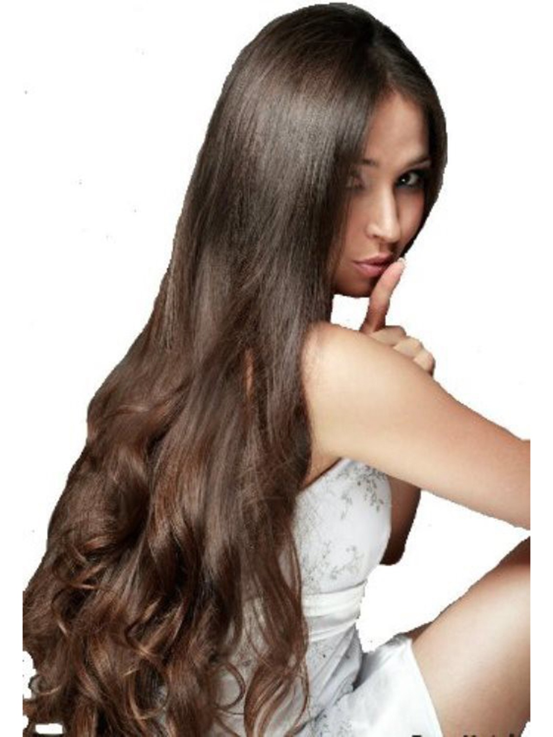 

CRIBE Wavy 5 Clips Hair Extension - Brown