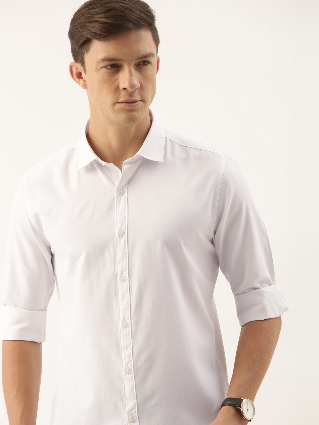 

INVICTUS Men Easy Care White Solid Formal Shirt