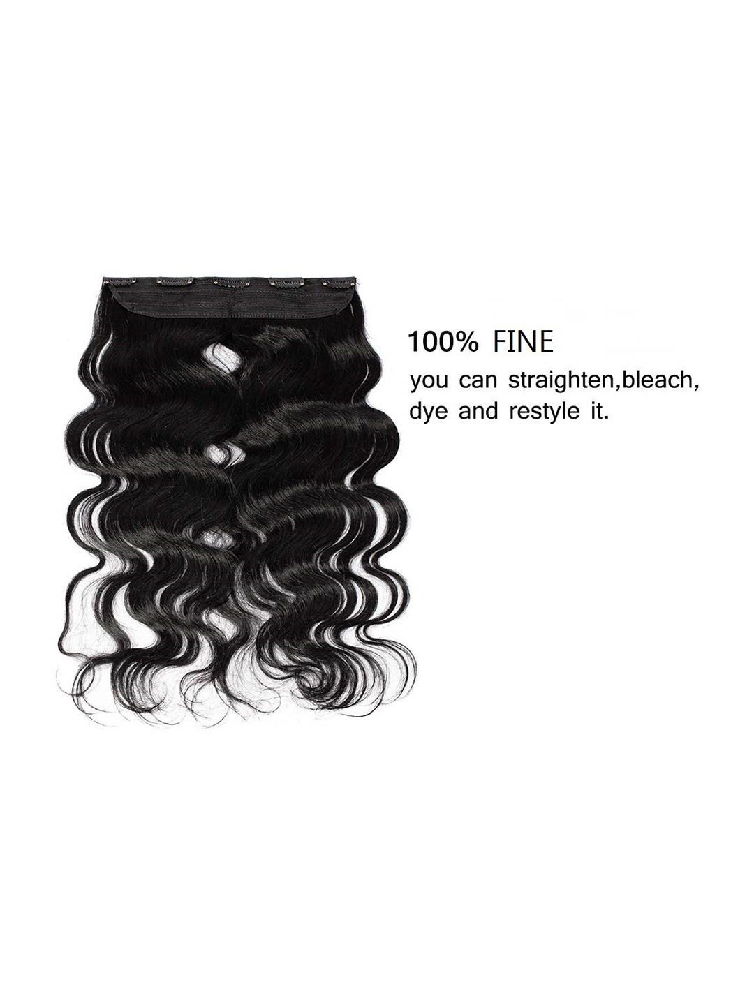 

CRIBE Clip-In Wavy Locks Hair Extension - Black