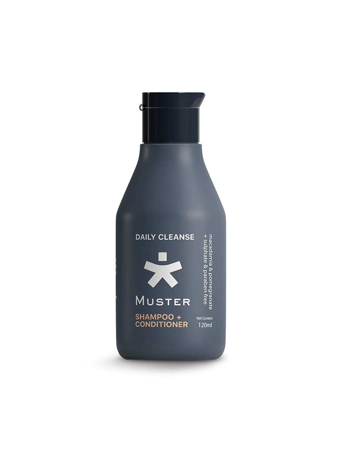 

Muster Men Muster Shampoo & Conditioner With Macadamia & Pomegranate -120 ml, Grey