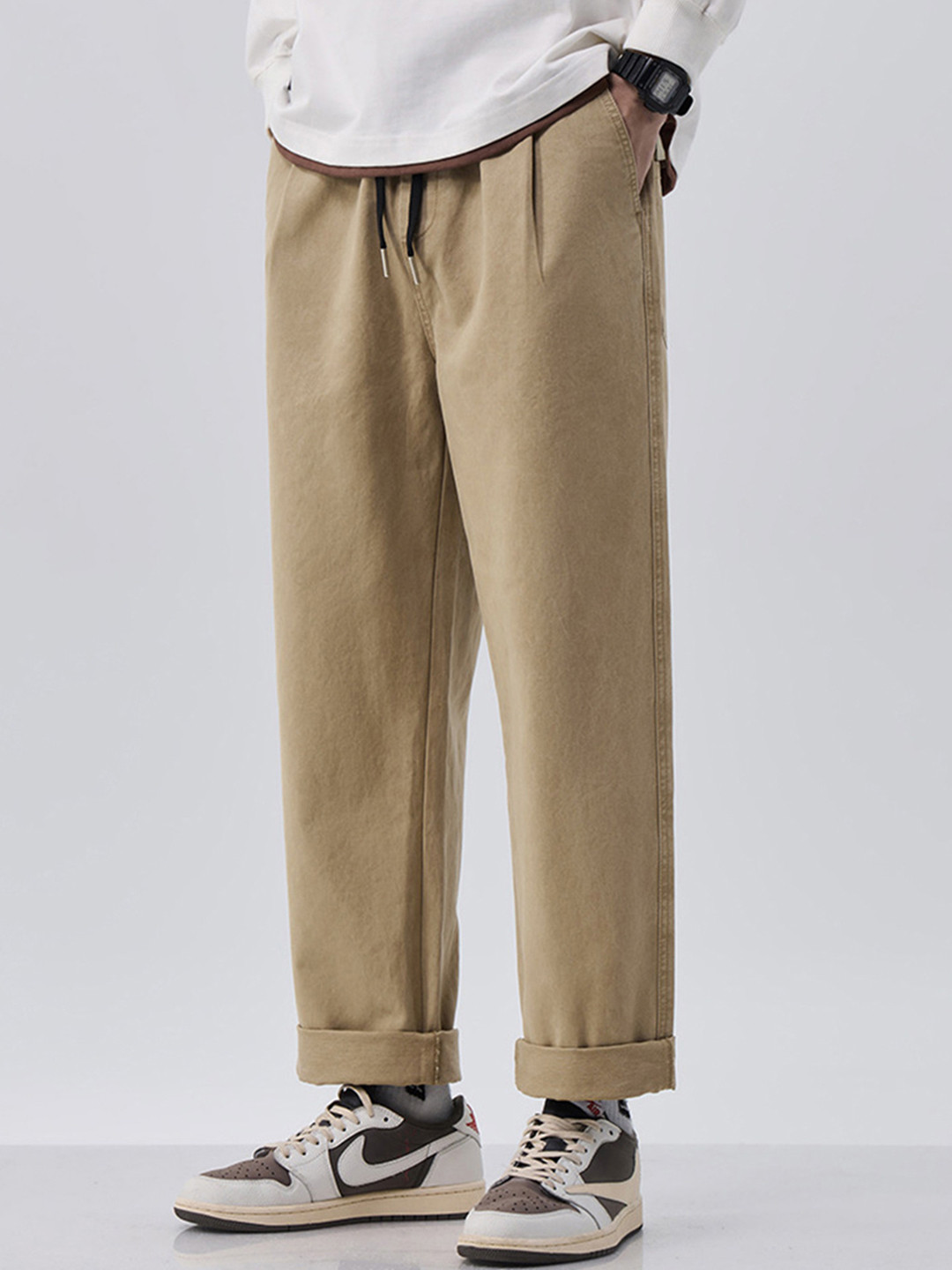

StyleCast Men Regular Fit Regular Trousers, Khaki