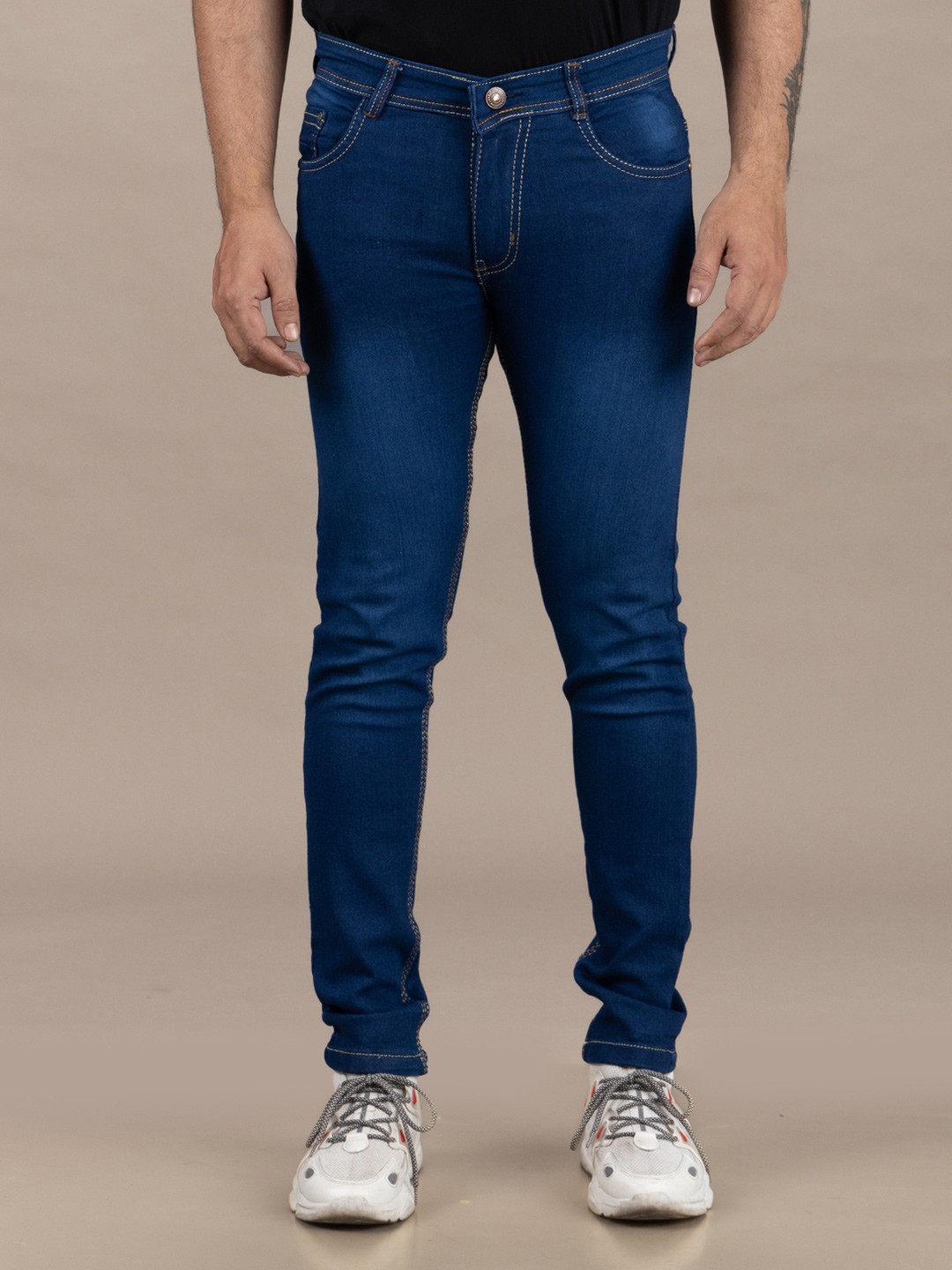 

MARSH-X Men Cotton Comfort Slim Fit Stretchable Jeans, Navy blue