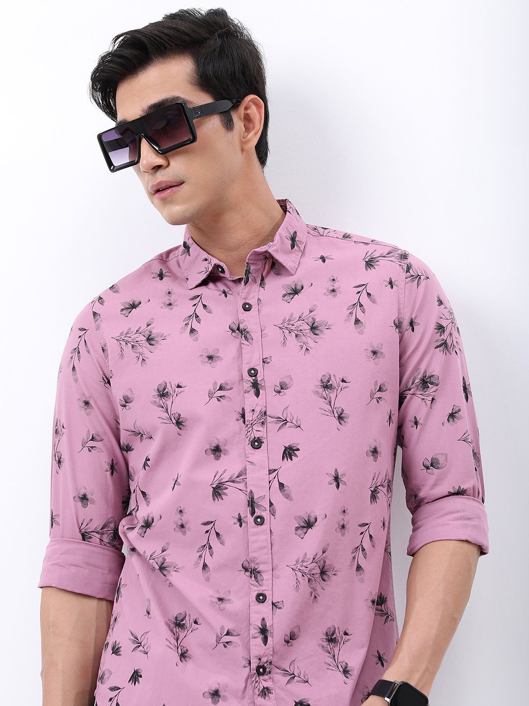 

Highlander Men Casual Slim Fit Shirt, Pink