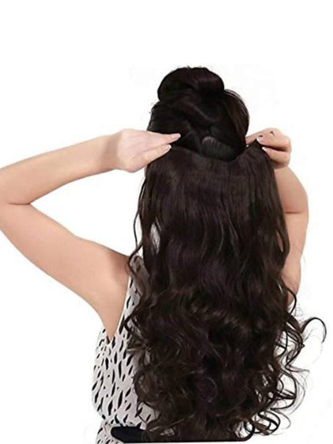 

CRIBE Clip-In Wavy Locks Hair Extension - Black