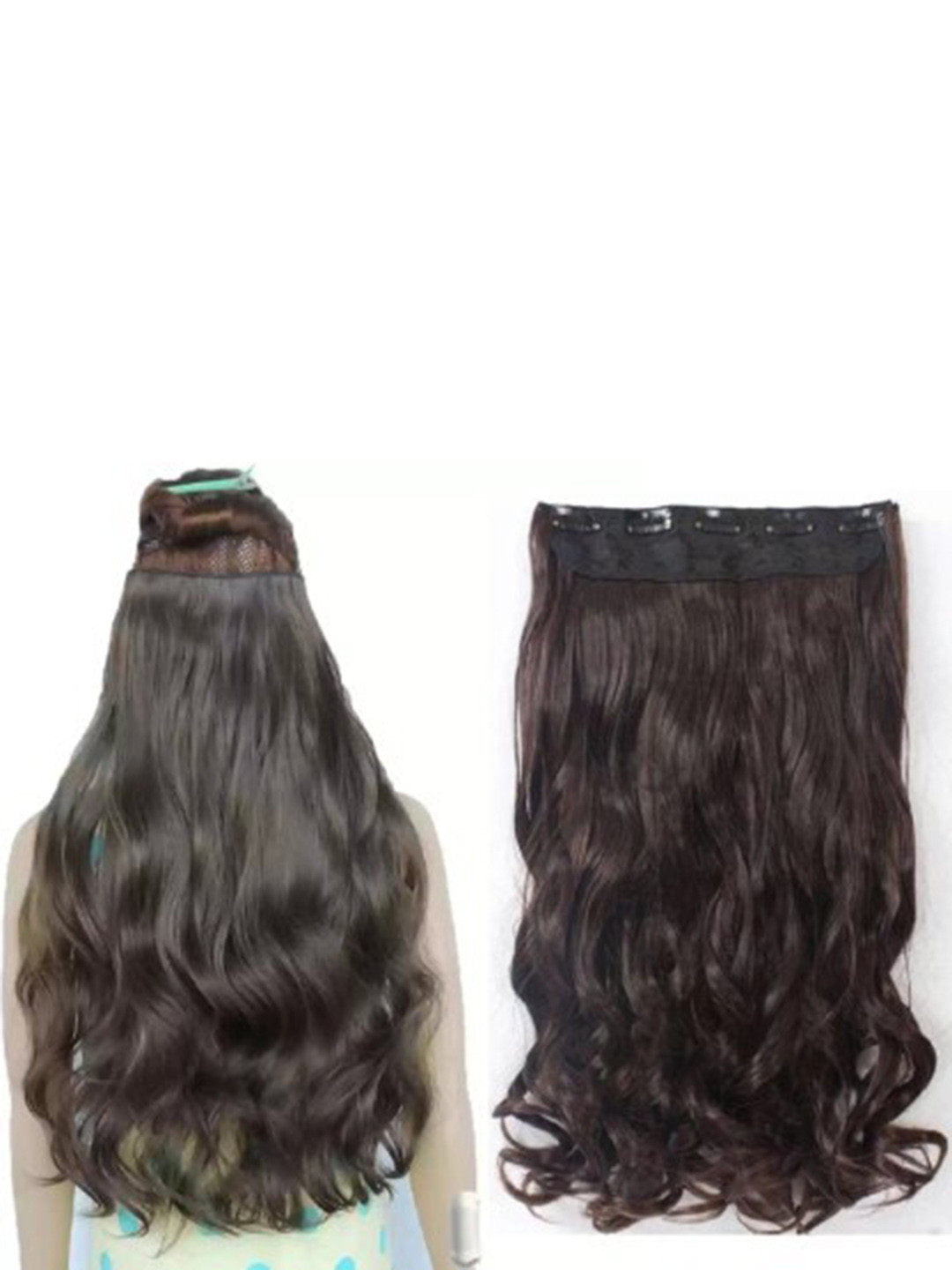 

CRIBE Clip-In Wavy Locks Hair Extension - Brown