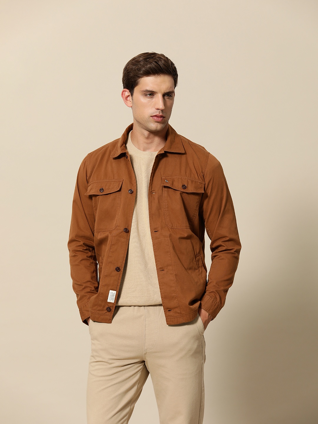 

Mr Bowerbird Men Liberal Fit Pure Cotton Casual Shirt, Rust