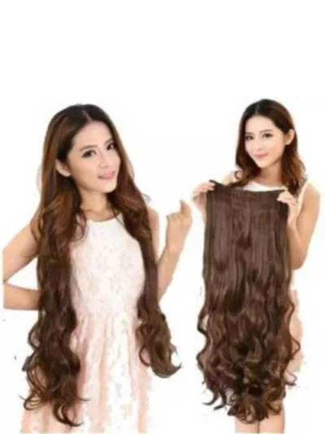 

CRIBE Clip-In Curly Locks Hair Extension - Brown
