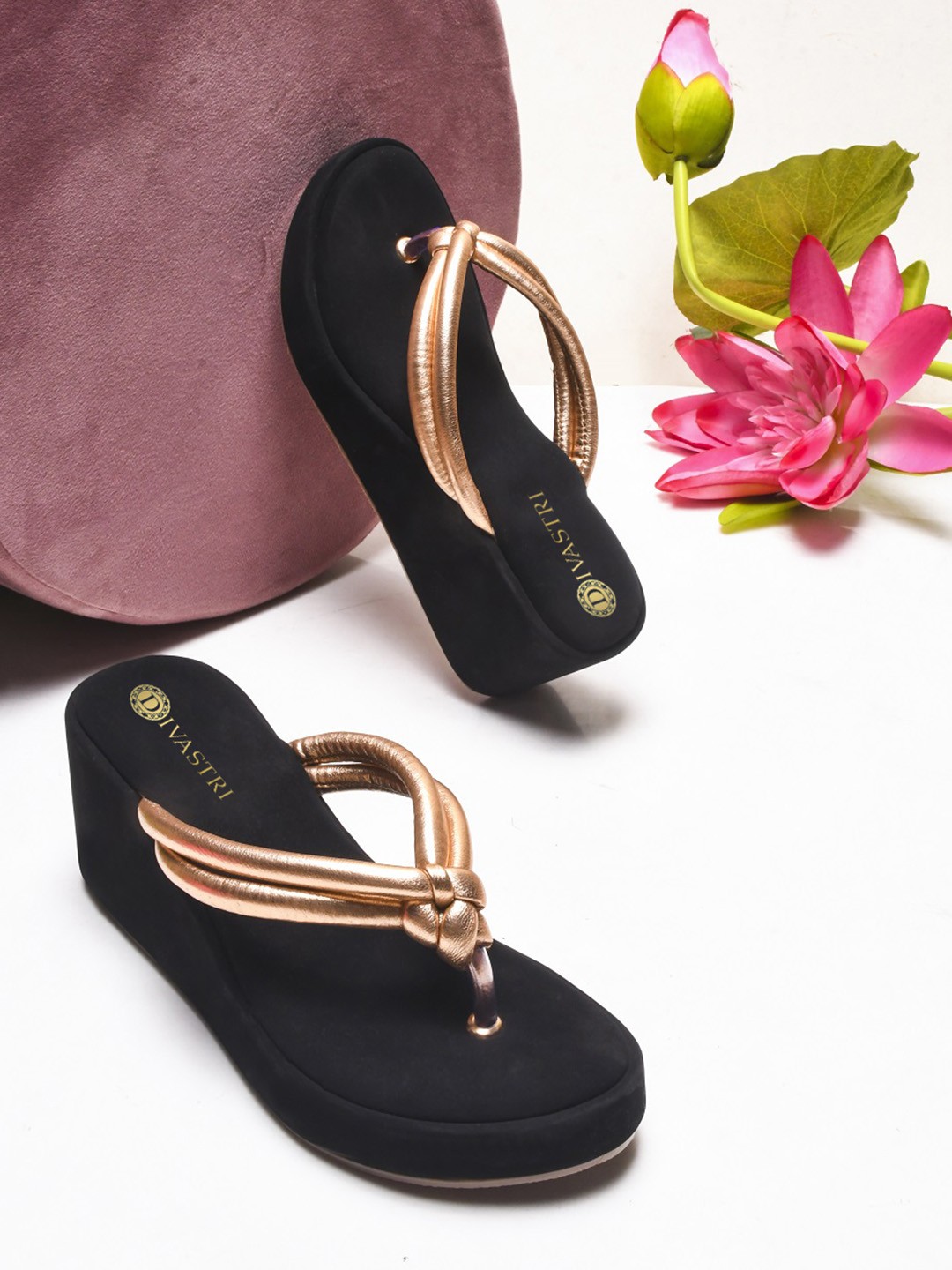 

DIVASTRI Party Platform Sandals, Rose gold