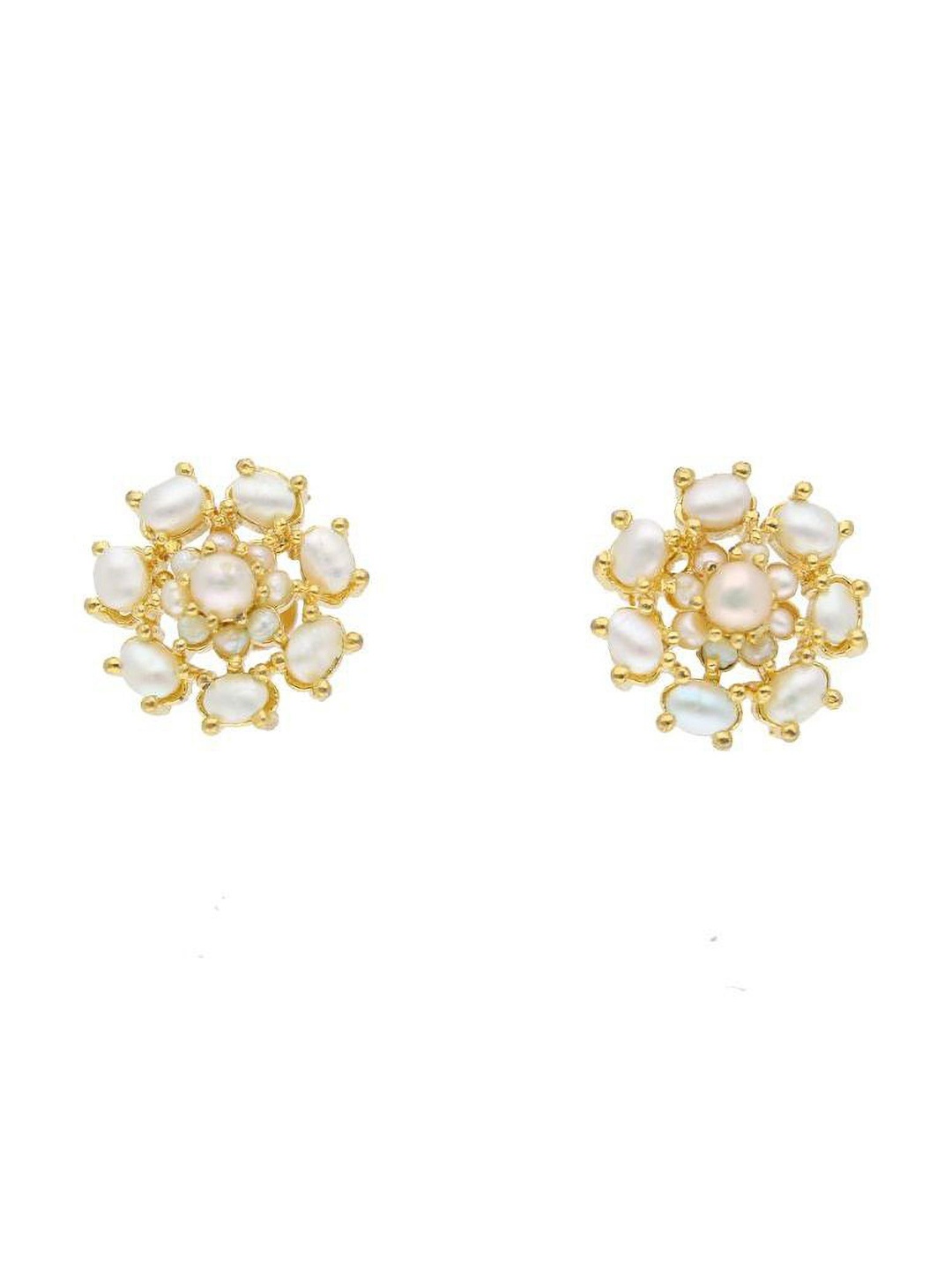 

Sri Jagdamba Pearls Dealer Contemporary Studs Earrings, White