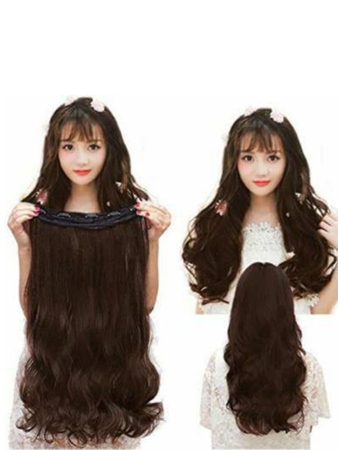 

CRIBE Clip-In Curly Locks Hair Extension - Natural Brown- 10 Inch