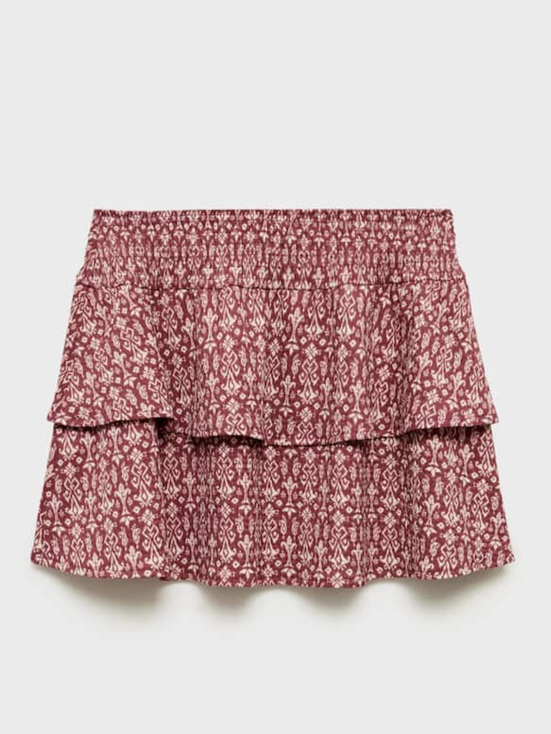 

Mango Kids Girls Micro Print Ruffled Skirt, Pink