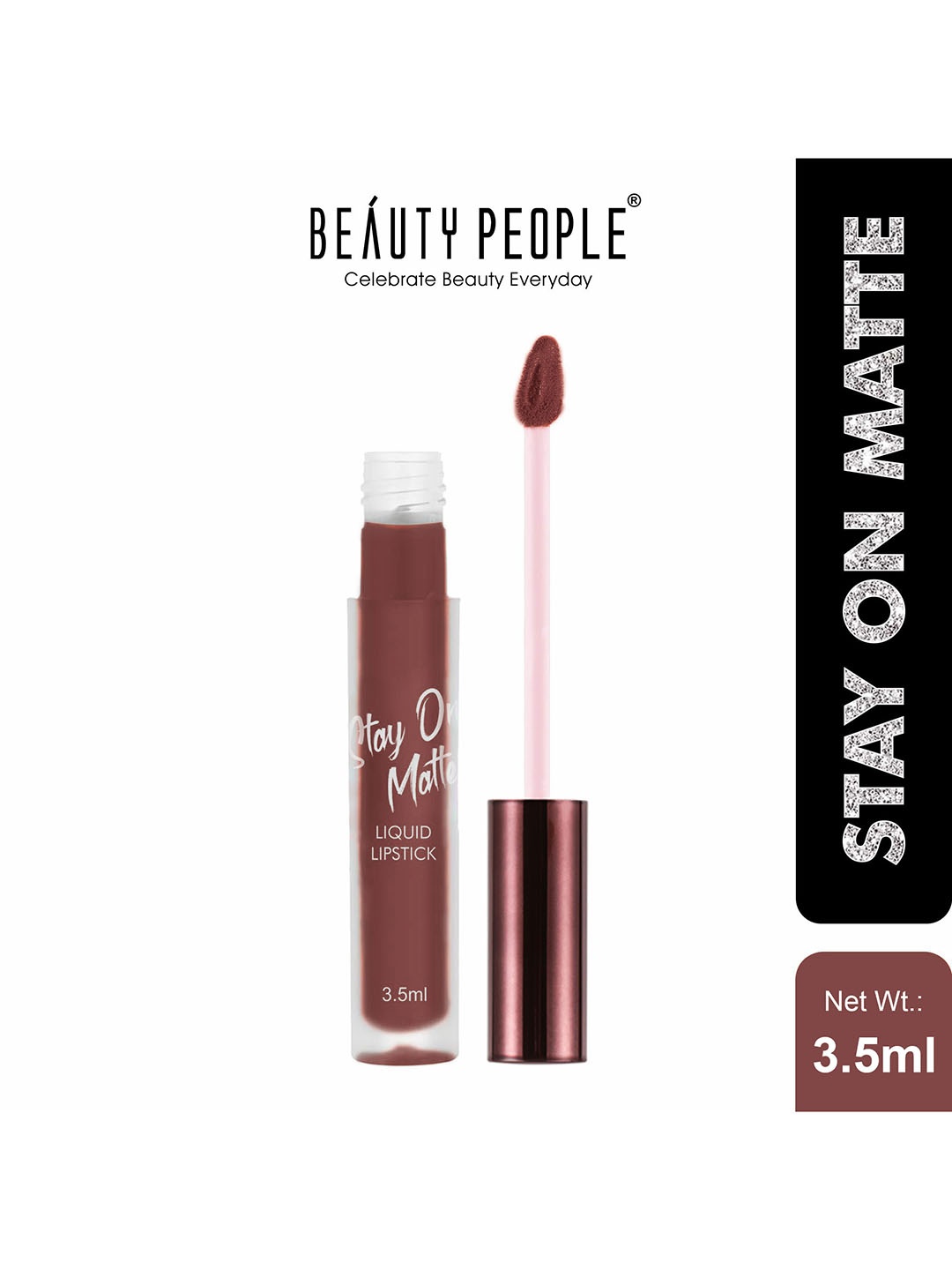 

Beauty People Stay On Matte Liquid Lipstick - 3.5 ml - Humble 16, Brown