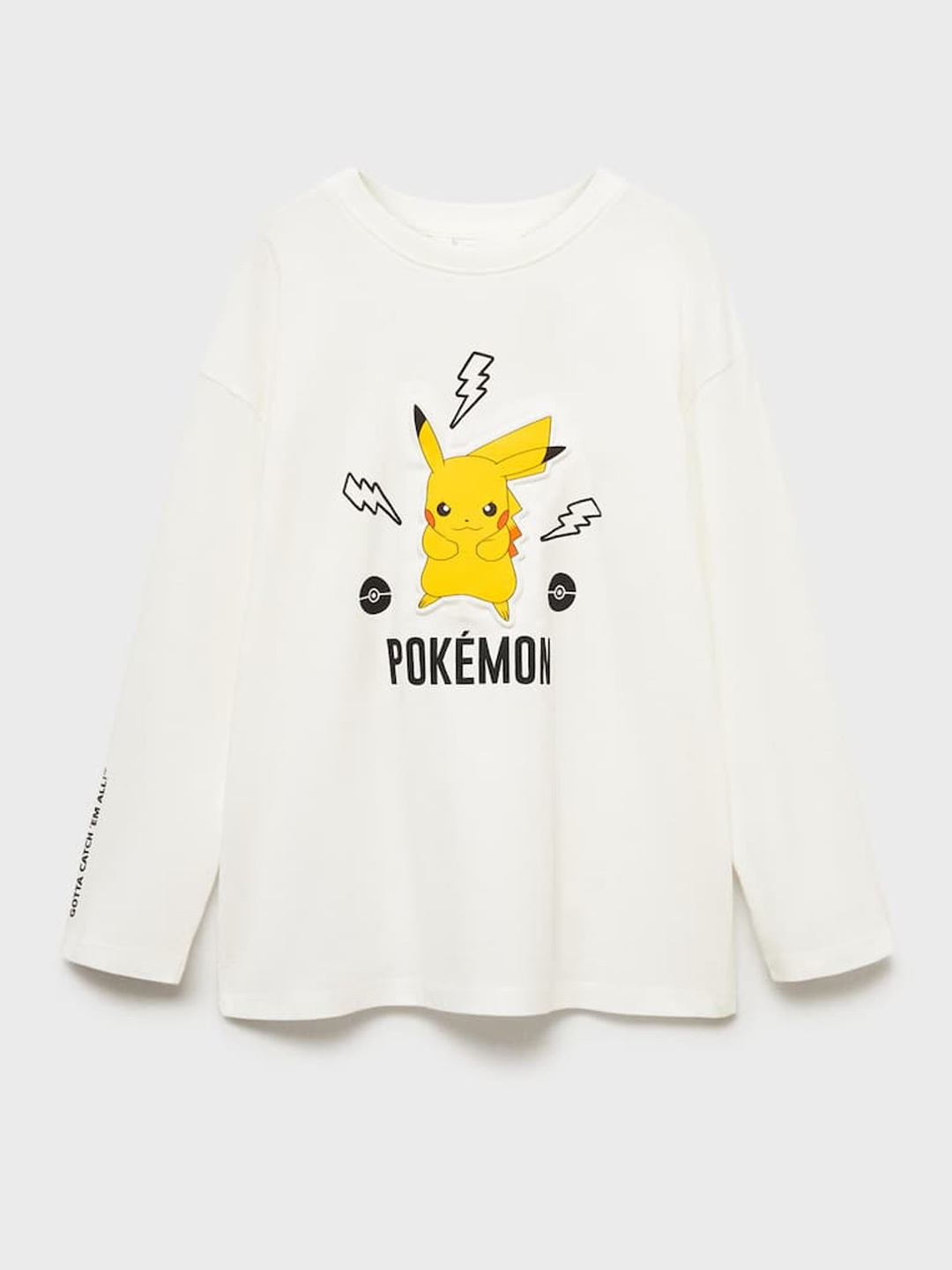 

Mango Kids Boys Pokemon Printed Pure Cotton T-Shirt, White