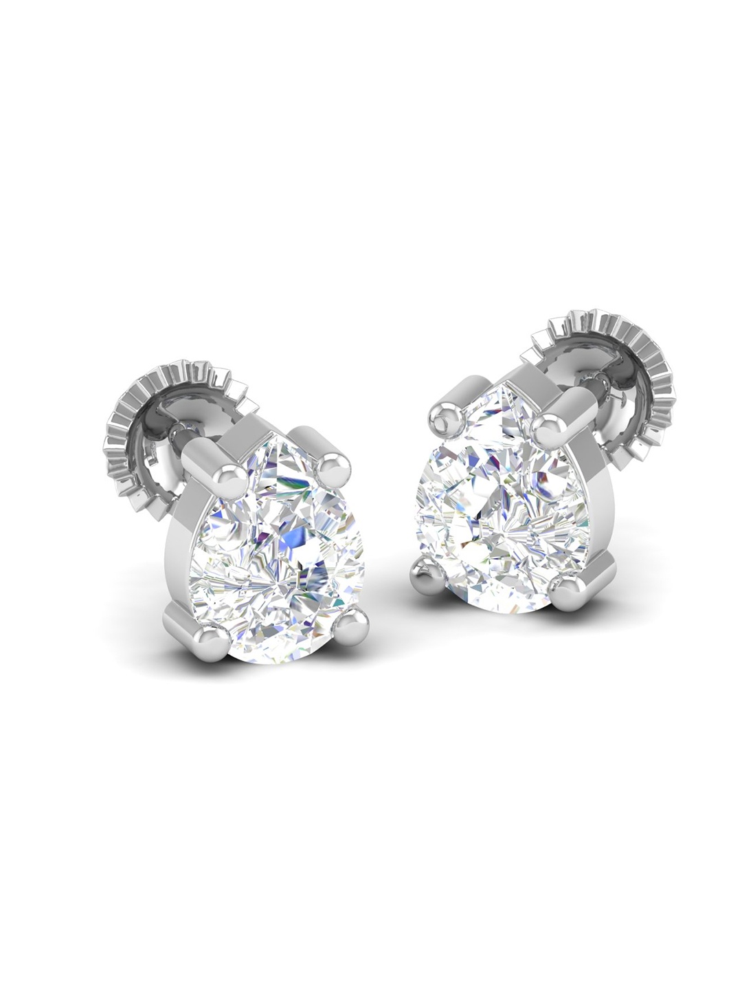 

AKSHAT SAPPHIRE 92.5 Sterling Silver Rhodium-Plated Contemporary Cubic Zirconia Studs