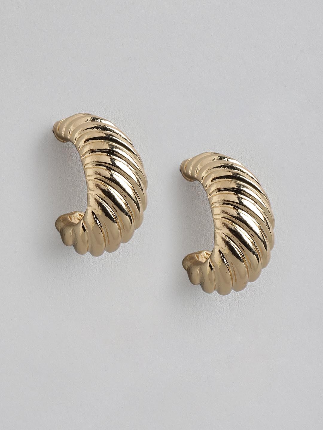 

Forever New Gold Plated Contemporary Half Hoop Earrings