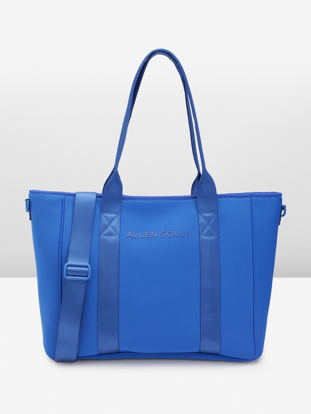 

Allen Solly Oversized Structured Shoulder Bag with 16" Laptop Compartment, Blue