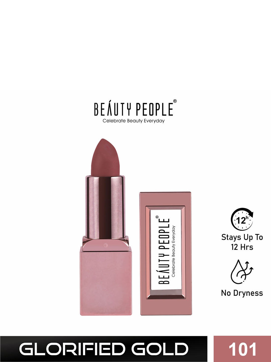 

Beauty People Glorified Gold Matte Lipstick 3.8g - Beige Turner 101, Nude