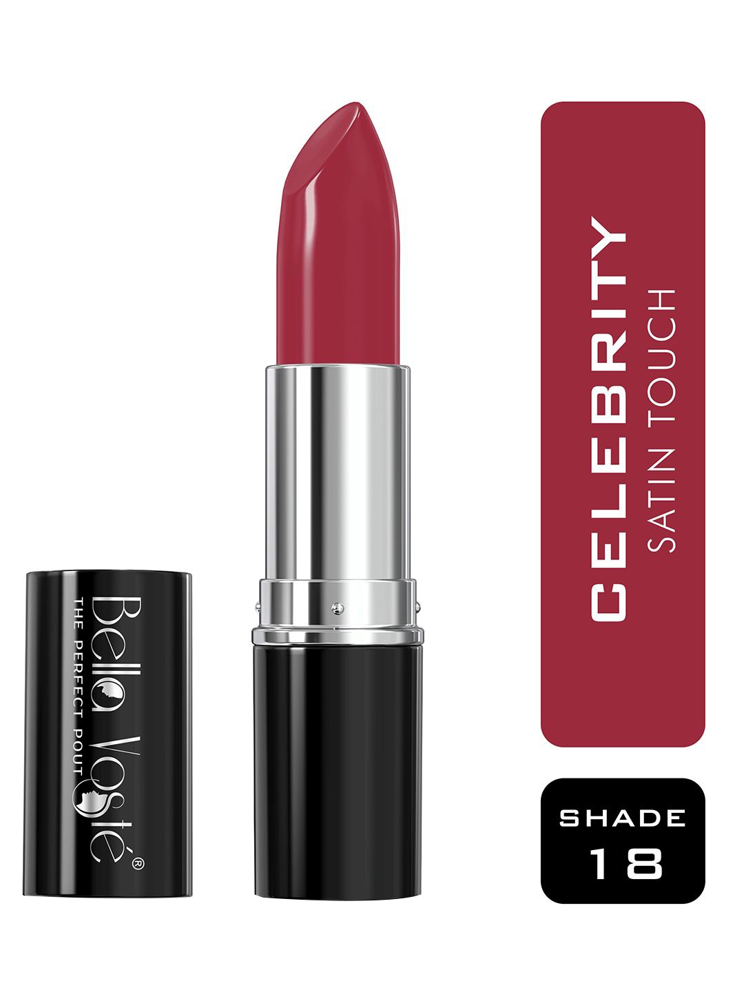 

Bella Voste The Perfect Pout Professional Long Lasting Satin Touch Lipstick 4.2g Celebrity, Red