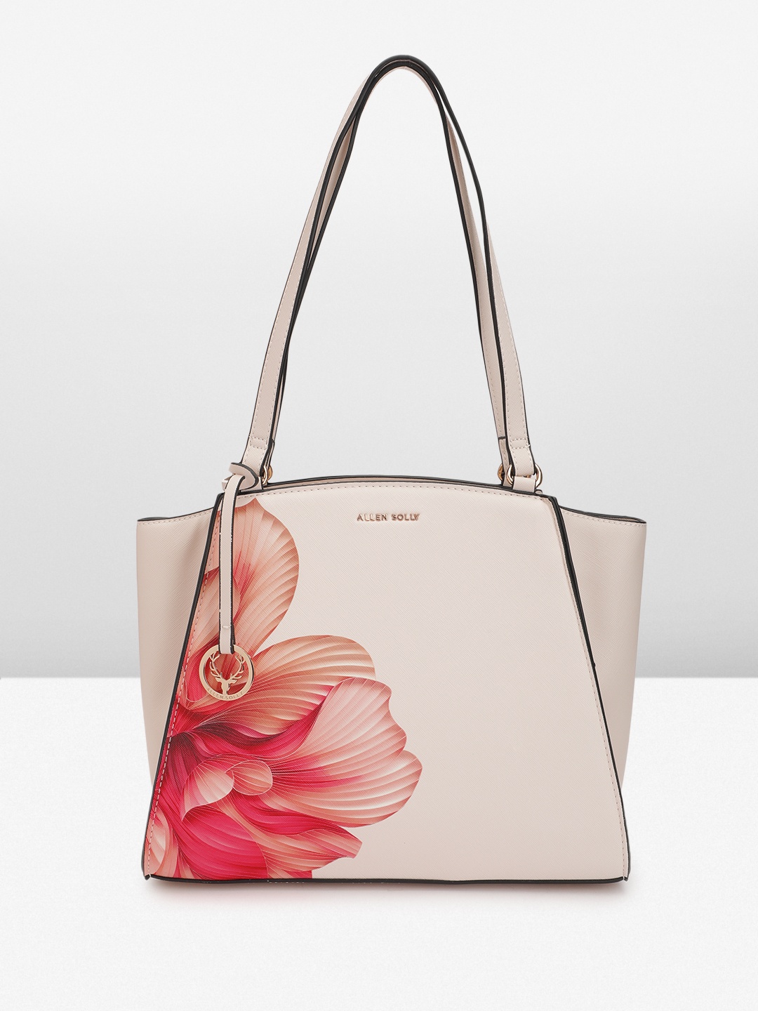 

Allen Solly Floral Printed & Textured Swagger Shoulder Bag, Off white