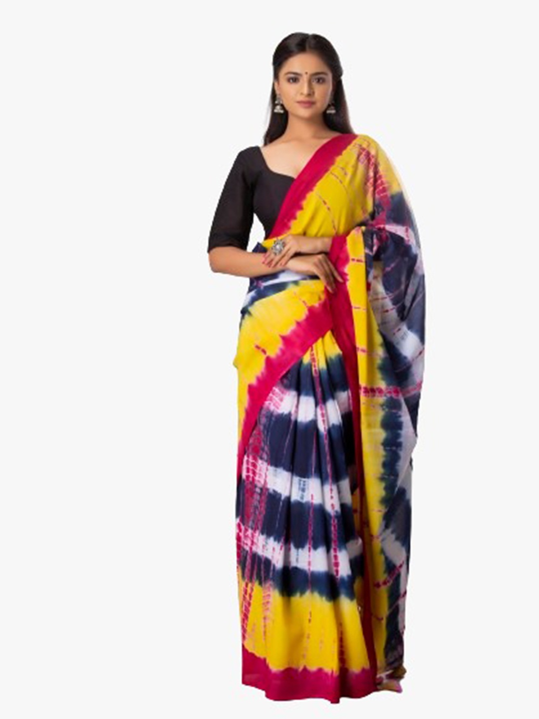 

TROPWEAR Ombre Pure Cotton Saree, Yellow
