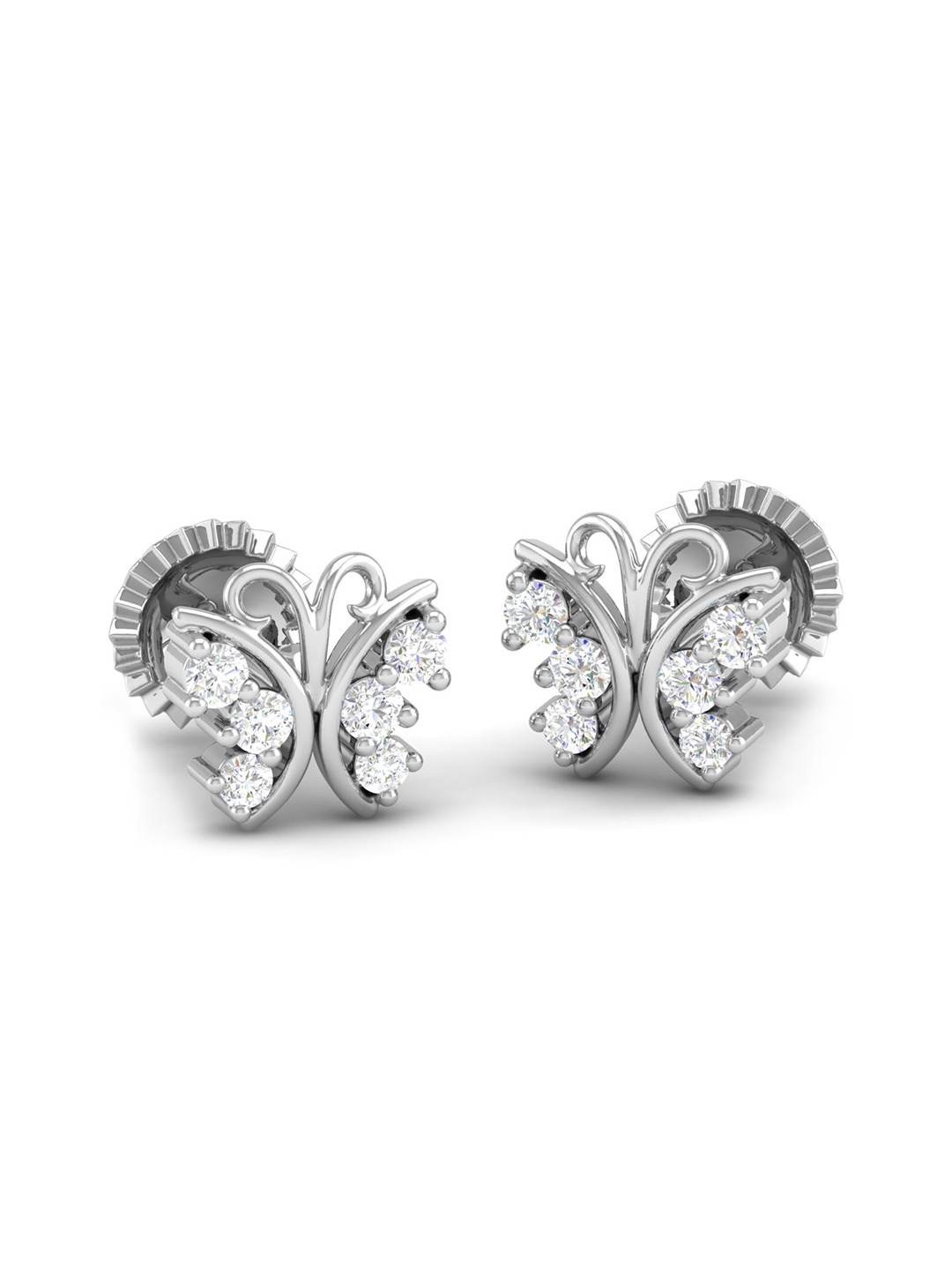 

AKSHAT SAPPHIRE Studs Earrings, White
