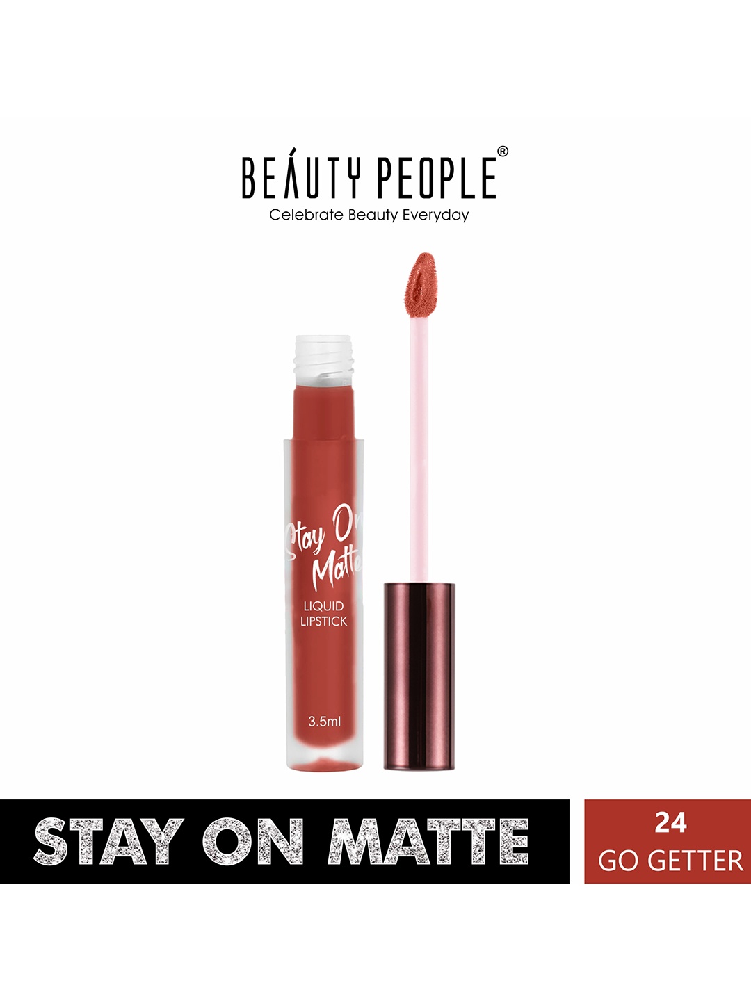 

Beauty People Stay On Matte Liquid Lipstick - 3.5 ml - Go Getter- 24, Orange
