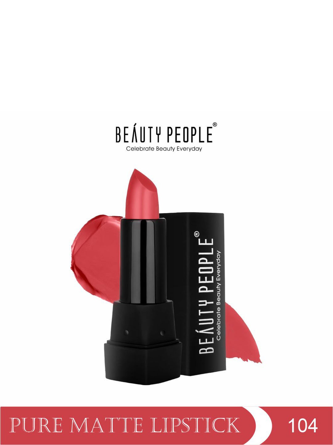 

Beauty People Pure Matte Long-Lasting Lipstick - 3.8 g - 104 Bare Hug, Red