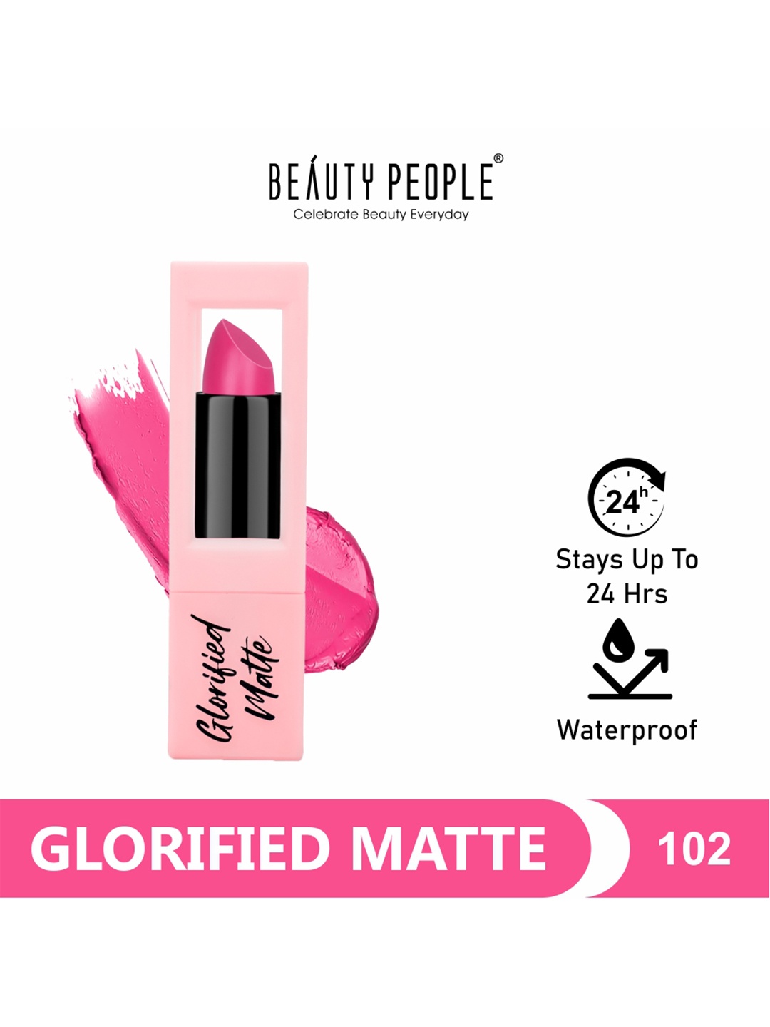 

Beauty People Glorified Gold Matte Lipstick 3.8g - Pink Aloud 102