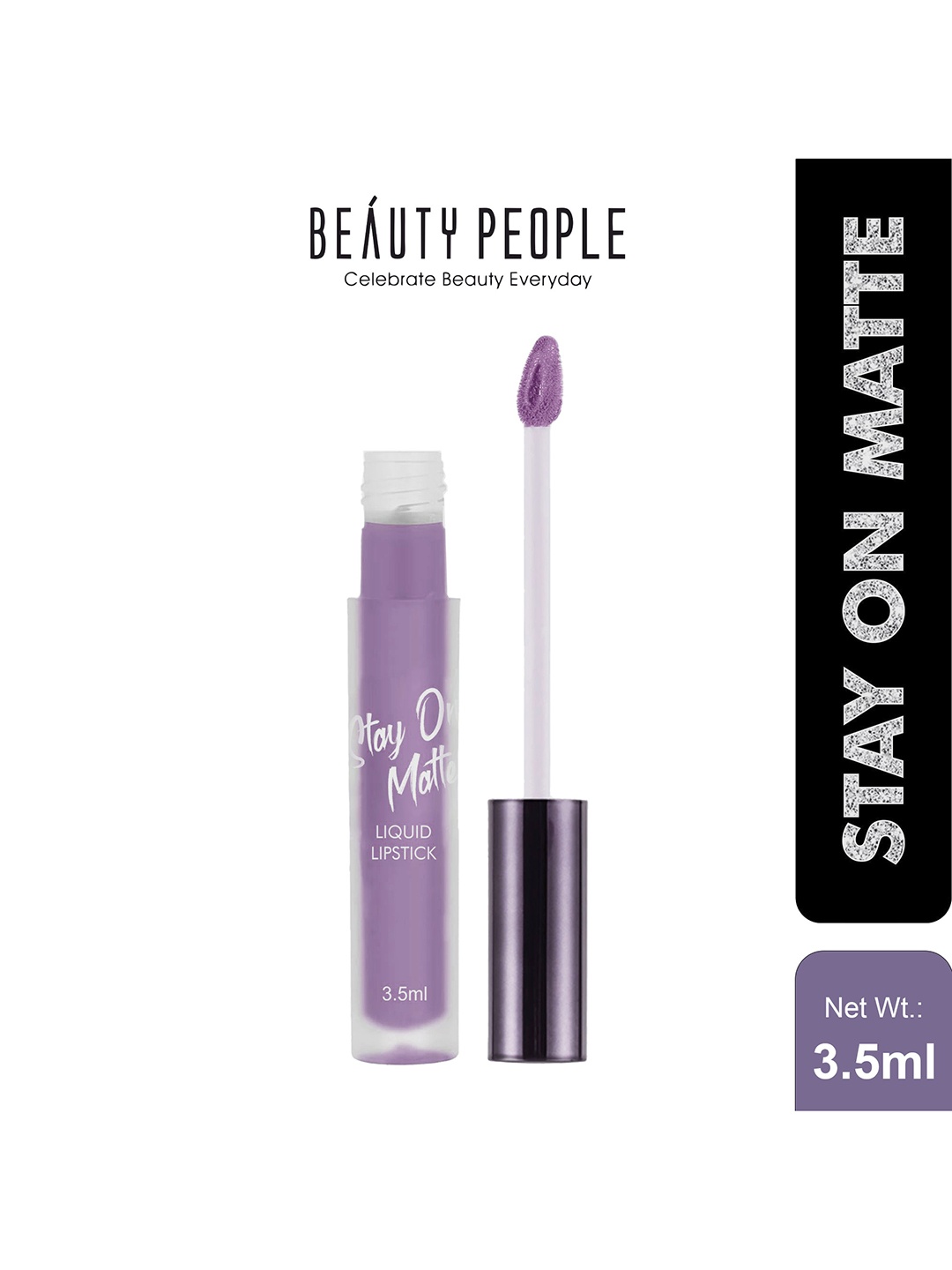 

Beauty People Stay On Matte Liquid Lipstick 3.5ml - Real 14, Purple