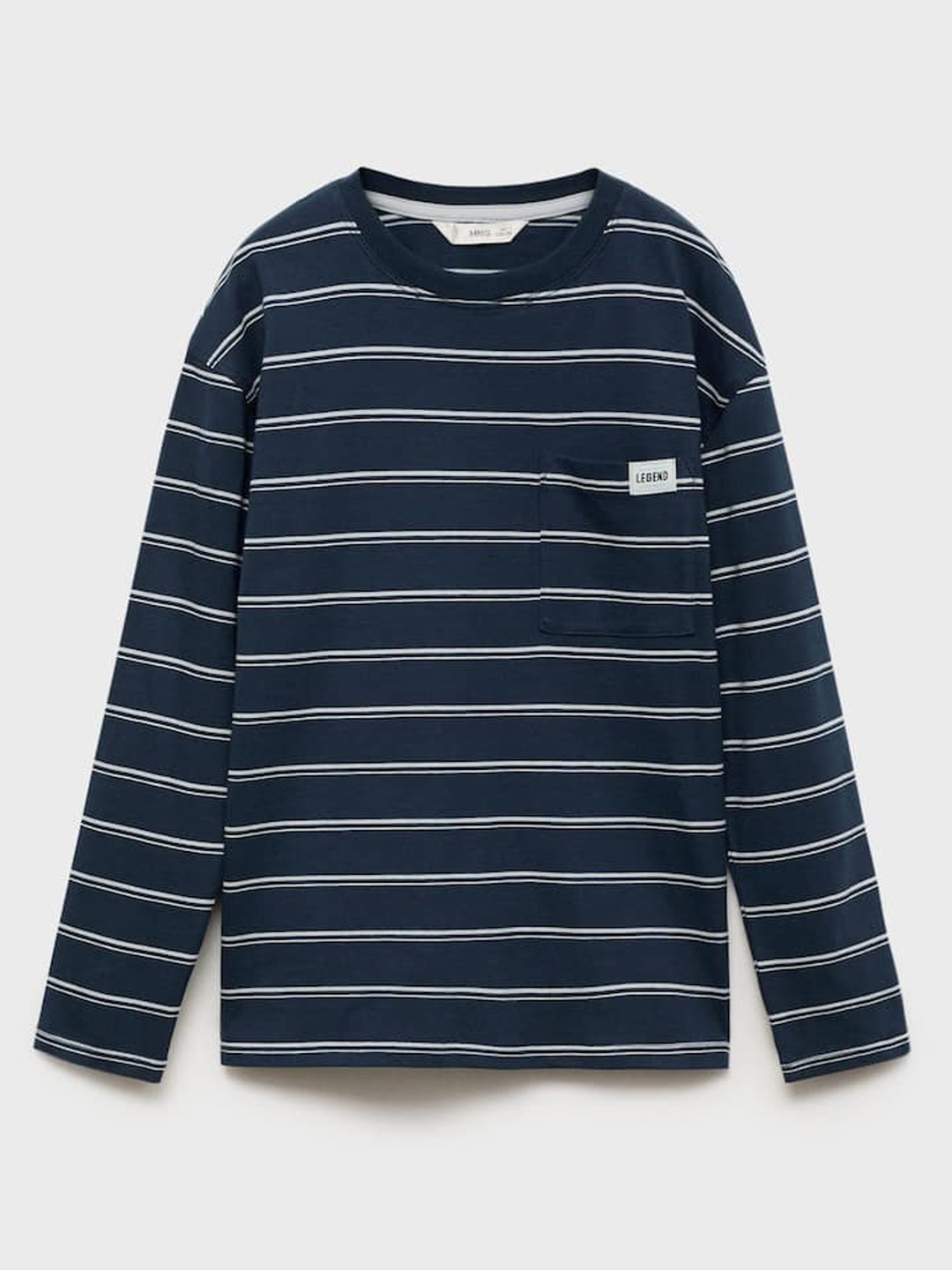 

Mango Kids Boys Cotton Striped T-shirt, Navy blue