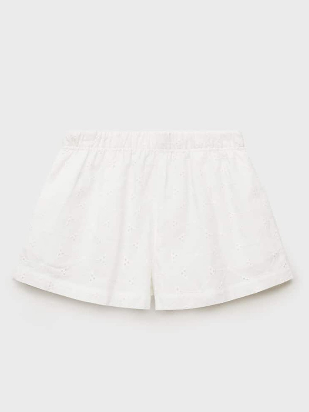 

Mango Kids Girls Embroidered Pure Cotton Shorts, White