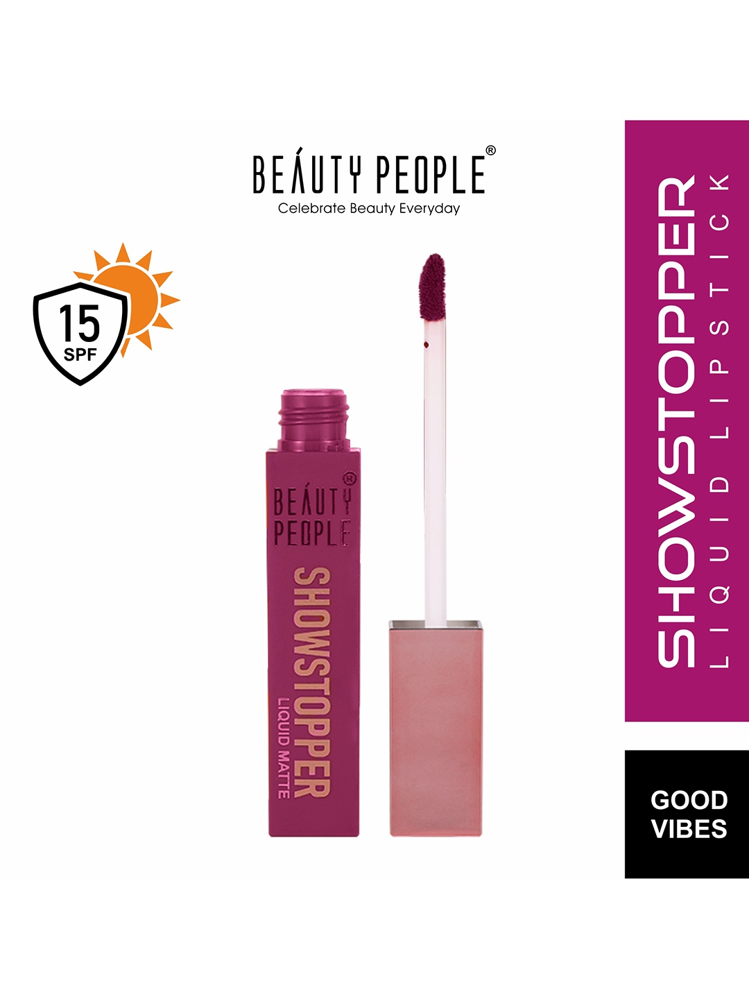

Beauty People Show Stopper Liquid Matte Lipstick - 4 ml - Good Vibes - 09, Pink