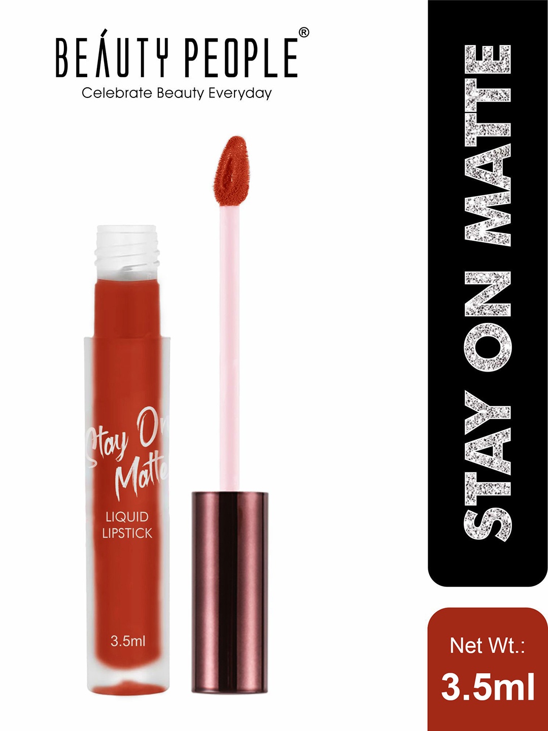 

Beauty People Stay on Matte Liquid Lipstick - 3.5ml - Powerful 06, Brown