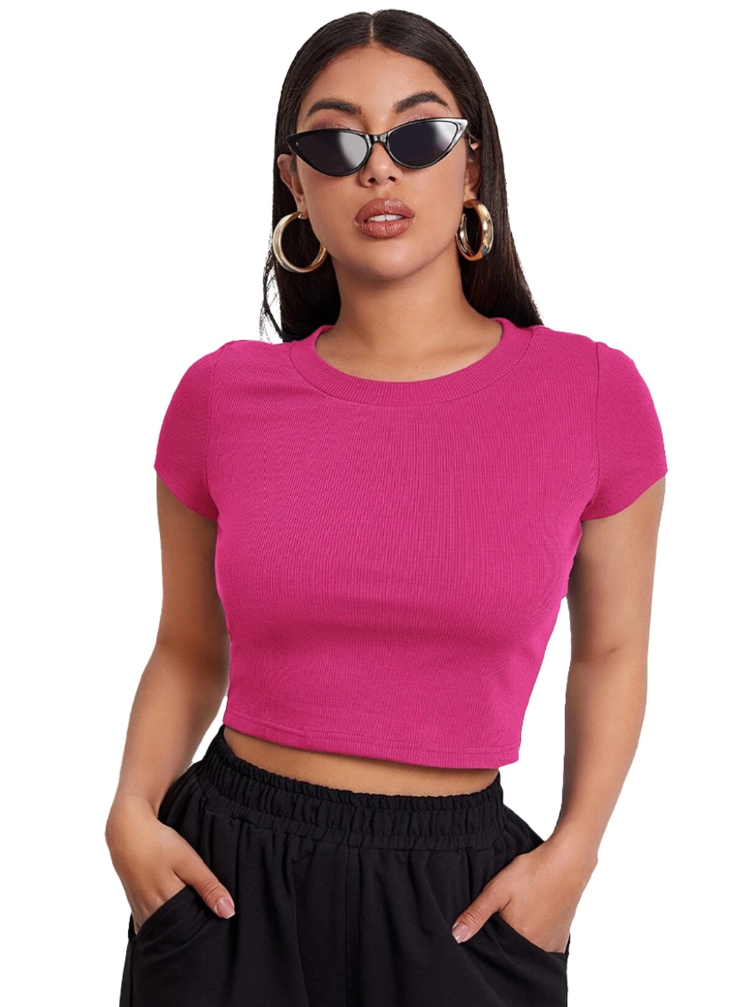 

BAESD Crop Top, Magenta