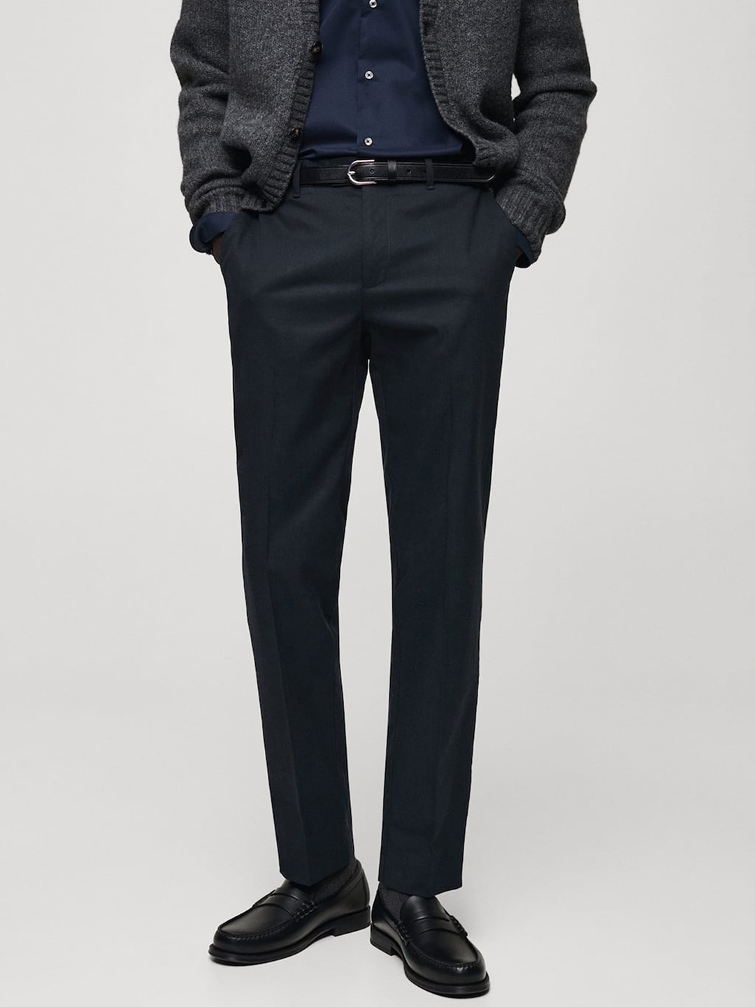 

MANGO MAN Smart Casual Trousers, Charcoal