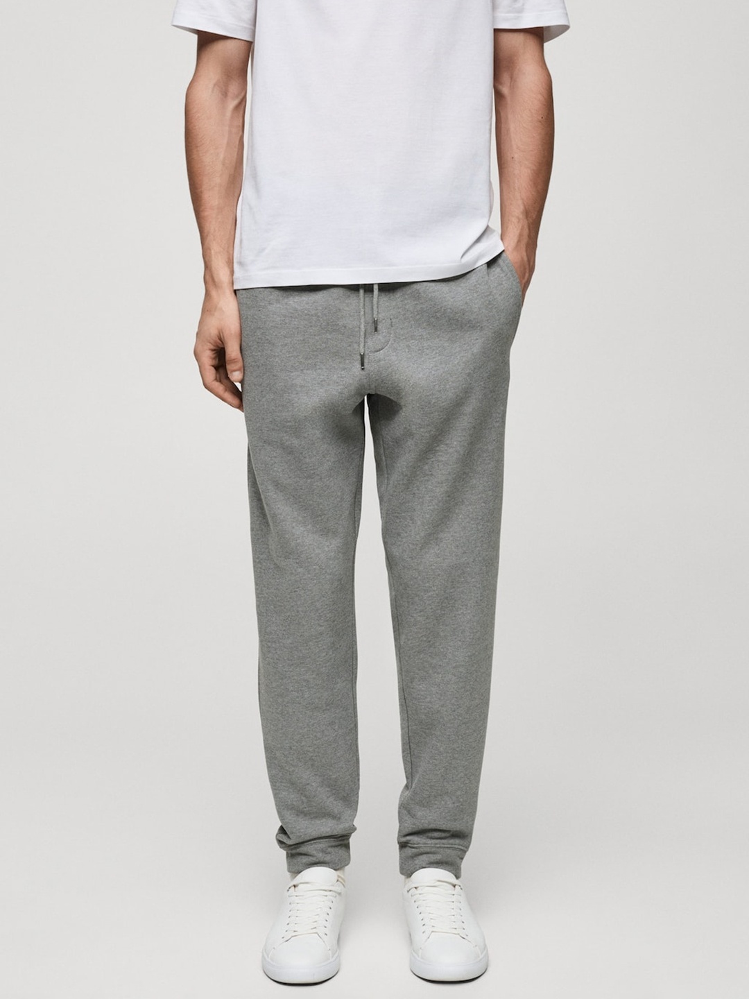 

MANGO MAN Regular Fit Joggers, Grey melange