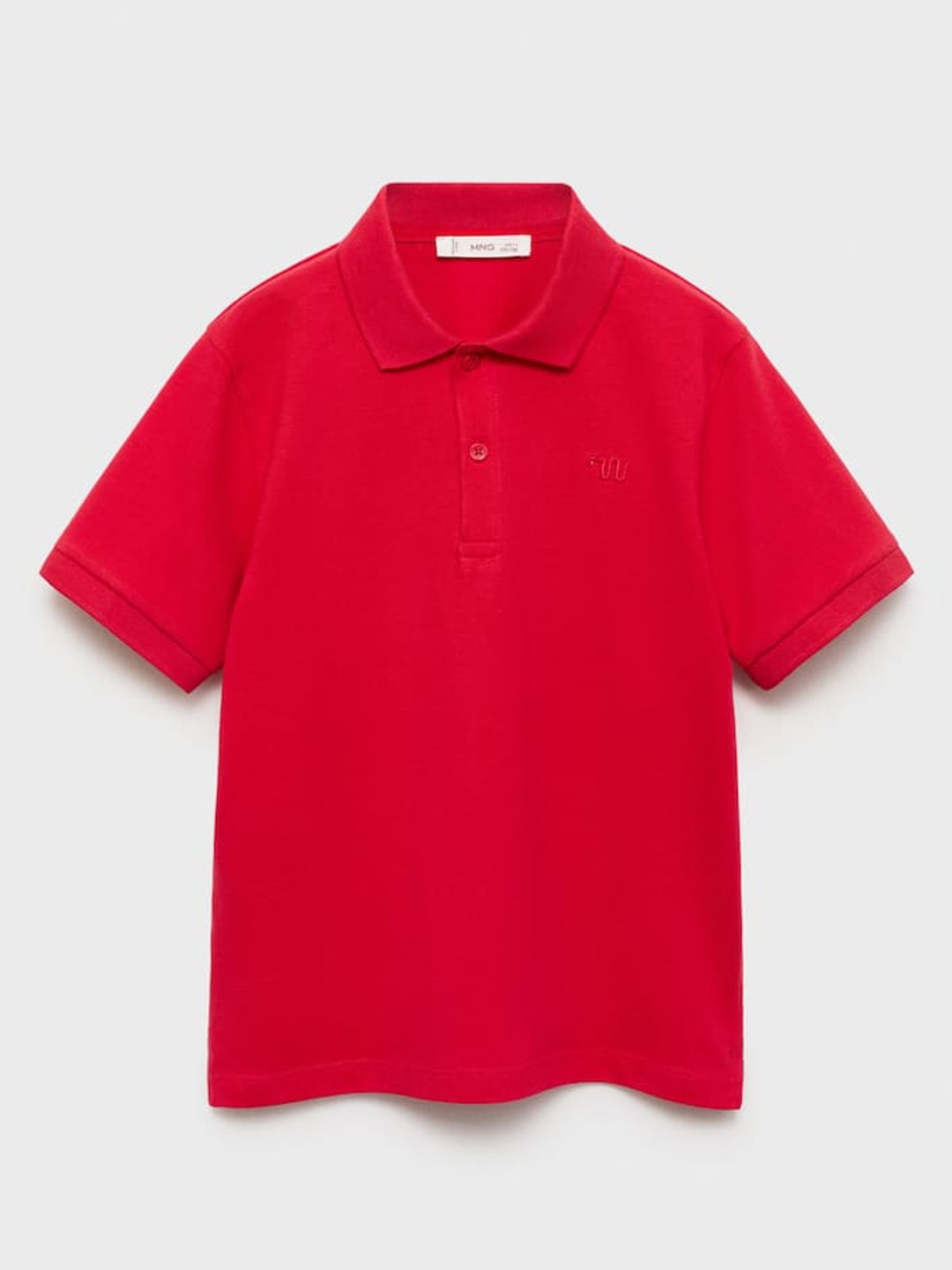 

Mango Kids Boys Cotton Polo Collar T-shirt, Red