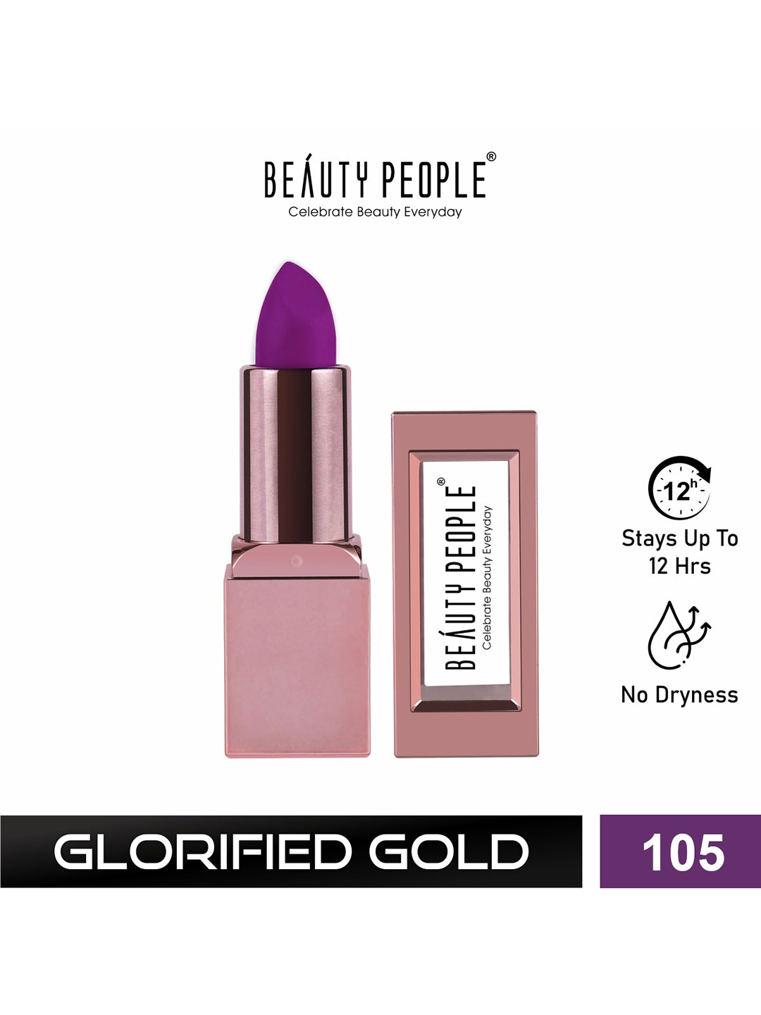

Beauty People Glorified Gold Matte Lipstick 3.8g - Pop Purple 105