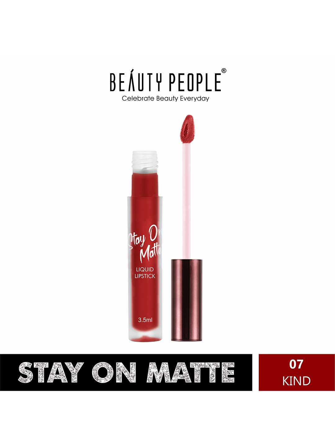 

Beauty People Stay On Matte Liquid Lipstick - 3.5 ml - Kind - 07, Red