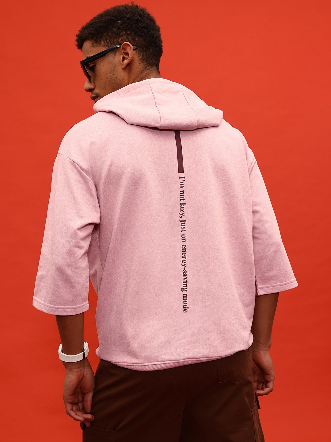 

glitchez Urban Comfort Terry Oversized Hooded Sweatshirt, Pink