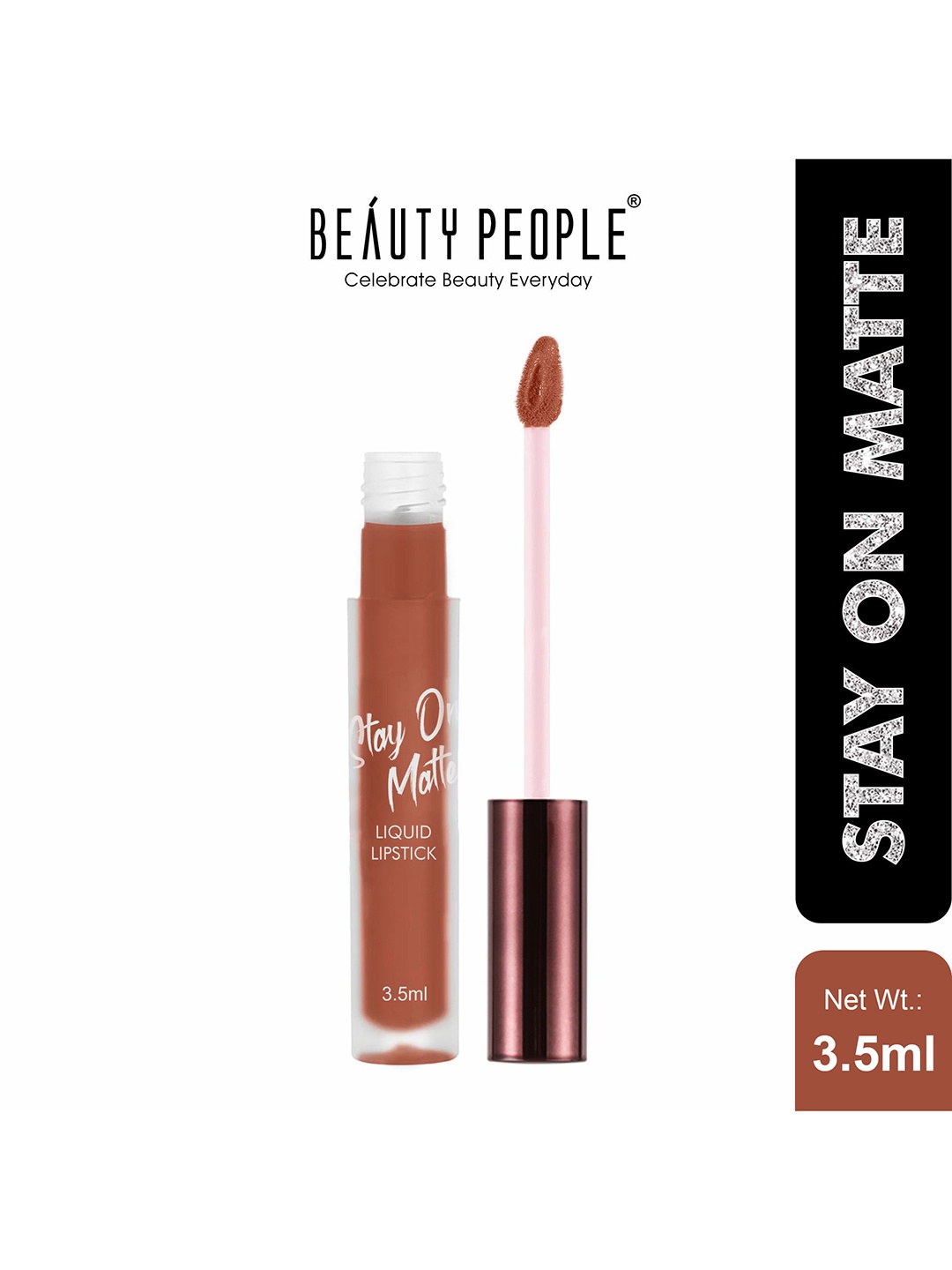 

Beauty People Stay On Matte Liquid Lipstick - 3.5 ml - Beleiver 08, Nude