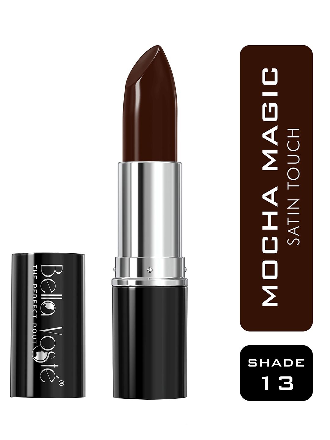 

Bella Voste The Perfect Pout Long Lasting Satin Touch Lipstick 4.2- Mocha Magic 13, Coffee brown