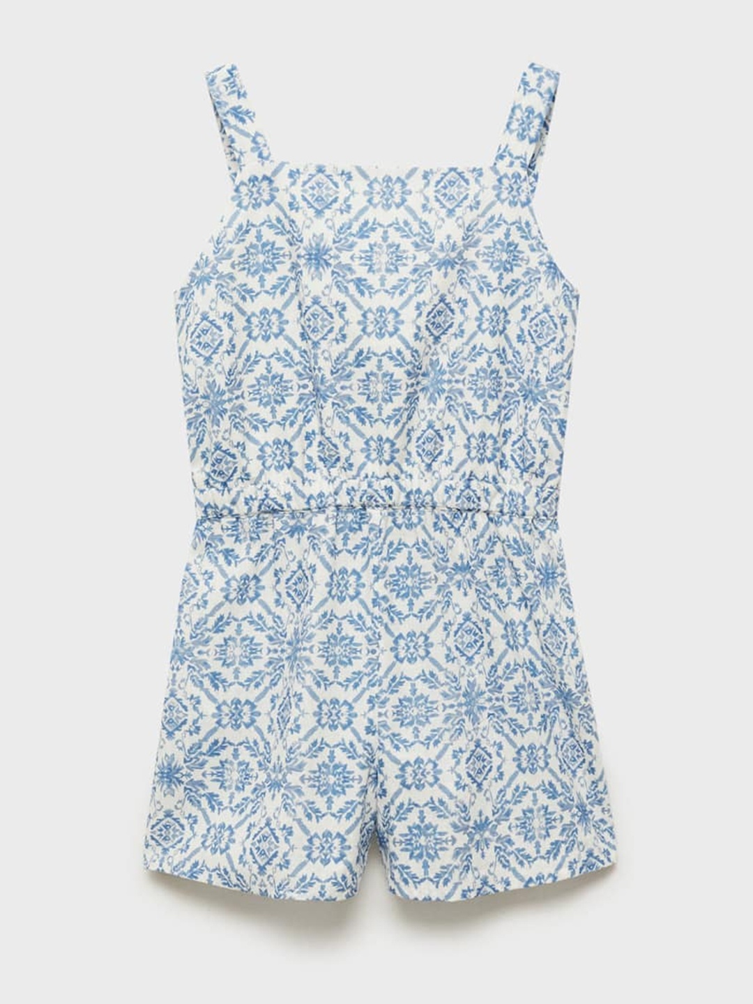 

Mango Kids Girls Printed Basic Jumpsuit, Blue