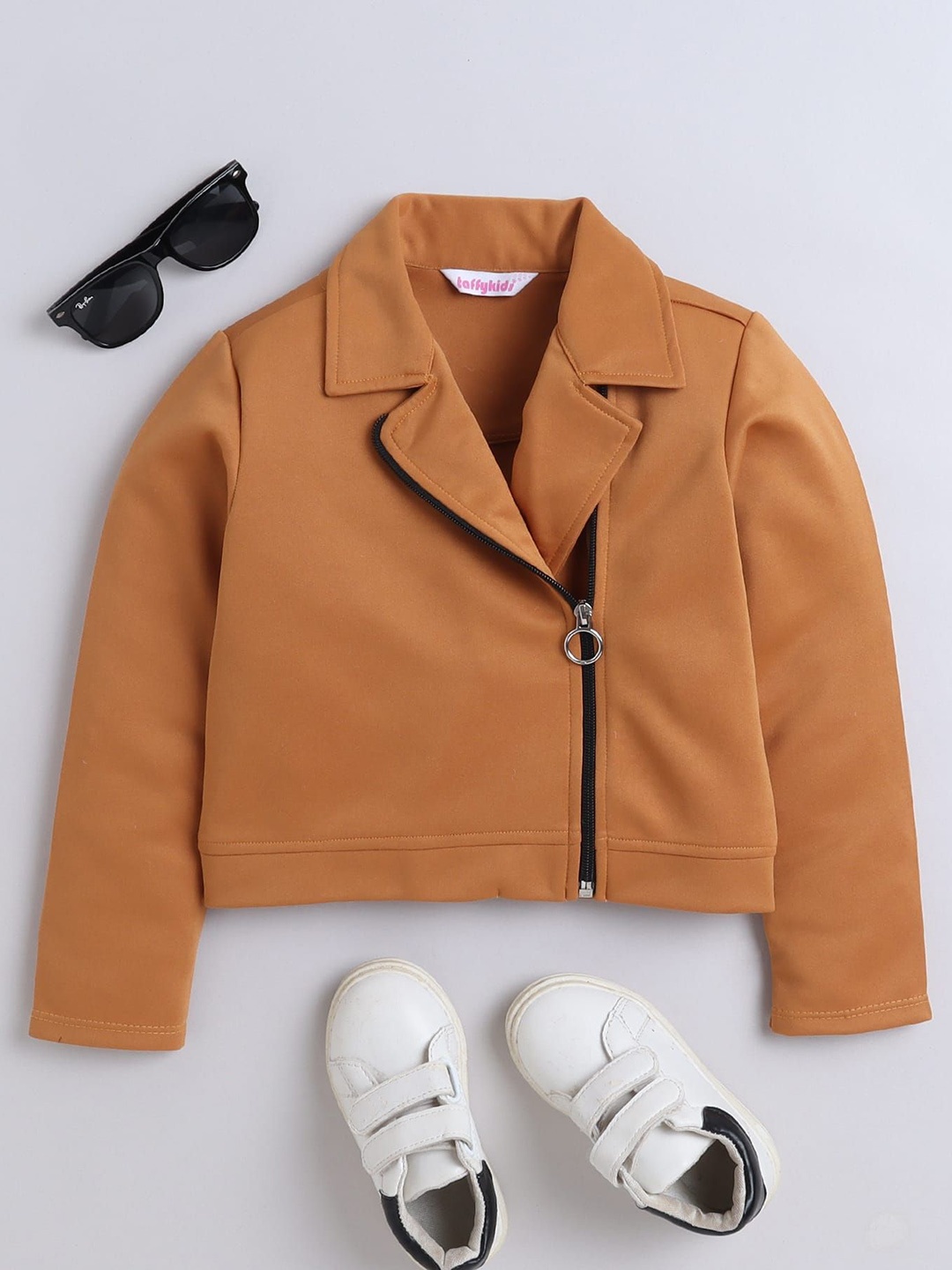 

taffykids Girls Polyester Tailored Jacket, Brown