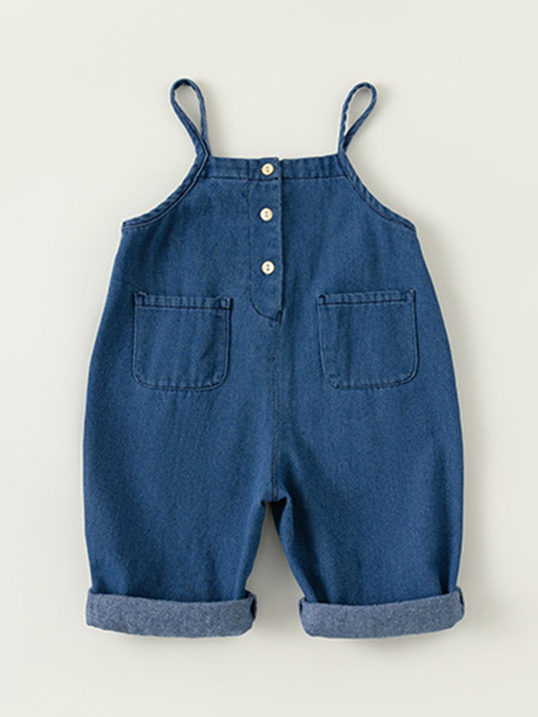 

LULU & SKY Girls Shoulder strap Dungarees, Blue