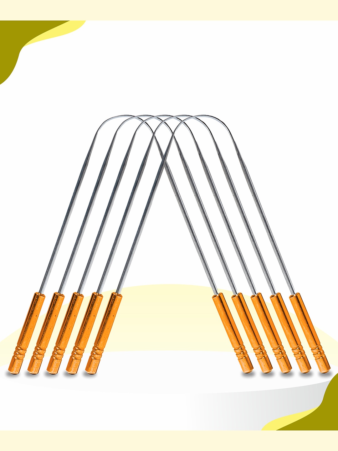 

Nurpi Copper Tongue Cleaner for Oral Care & Bad Breath - 5 Pcs, Silver