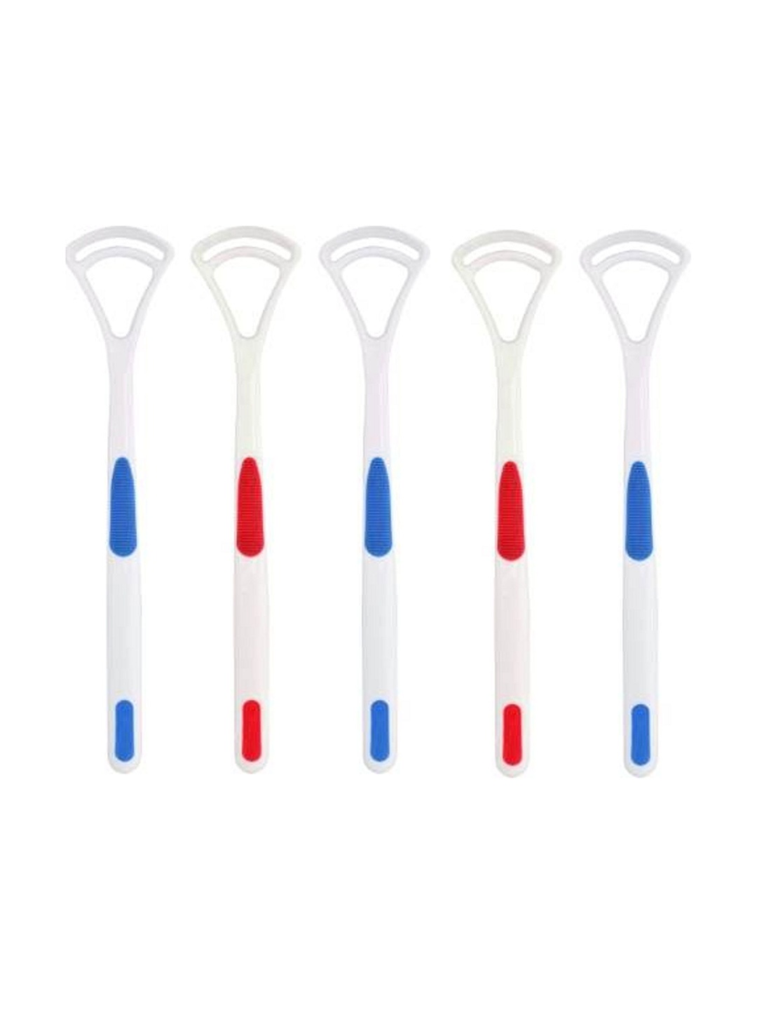 

Nurpi Set Of 5 Plastic Formula Tongue Cleaner, Silver