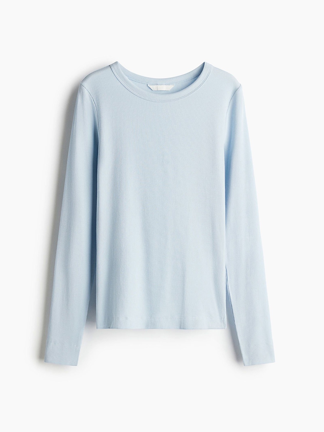 

H&M Ribbed Long Sleeves Top, Blue